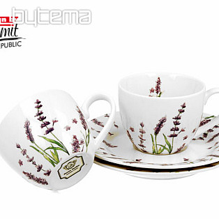 Zestaw porcelanowych kubków do espresso 2 szt. Lawenda E šapo