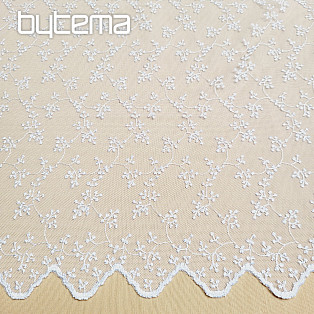 Luksusowa haftowana firana TINY WHITE Twig