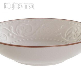 Talerz głęboki BEIGE RELIEF 20,5x5cm beżowy