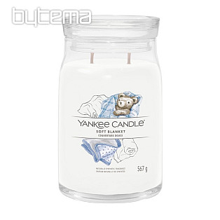 świeca zapachowa YANKEE CANDLE SOFT BLANKET szkło duże 2 Knoty