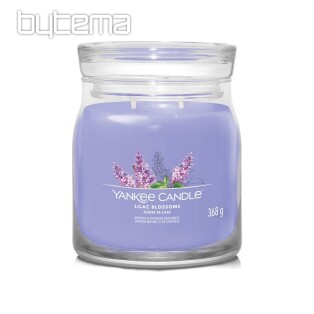 świeczka YANKEE CANDLE zapach LILAC BLOSSOMS GLASS MEDIUM 2 knoty