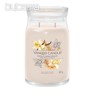 świeca YANKEE CANDLE zapach VANILLA CREME BRULÉE DUŻE SZKŁO 2 knoty