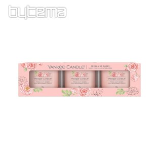 świeczka zapachowa YANKEE CANDLE FRESH CUT ROSES KOMPLET 3 sztuk