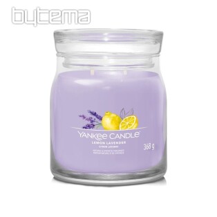 YANKEE CANDLE - LEMON LAVENDER GLASS MEDIUM 2 knoty