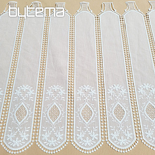 Luksusowa haftowana firana witrażowa IVORY