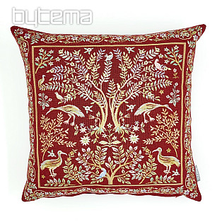 Gobelinowa poszewka na poduszkę WILLIAM MORRIS bordowa