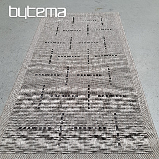 Dywan bouclé FLOORLUX 20008 linie srebrno-czarne