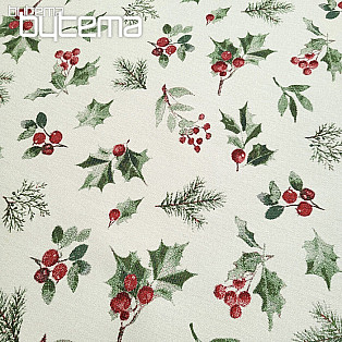 Luksusowa tkanina dekoracyjna HOLLY GREEN
