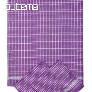 Ręczniki fioletowo-białe w kostkę 50x70cm 3szt