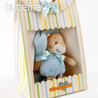 Niebieski zestaw upominkowy dla niemowląt pluszowego misia