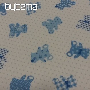 Tkanina bawełniana BABY TEDDY niebieska