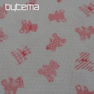 Tkanina bawełniana BABY TEDDY róż