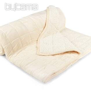 Kocyk z mikrofibry EXTRA SOFT SHEEP kremowy ścieg