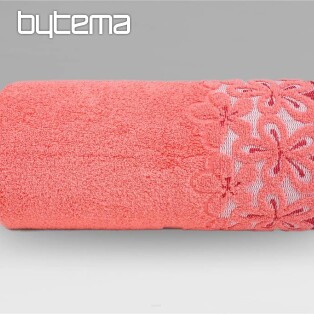 Luksusowy ręcznik i ręcznik kąpielowy BELLA koral