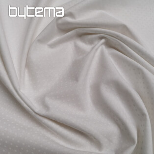 Bawełniana tkanina dekoracyjna PISANI w białe groszki