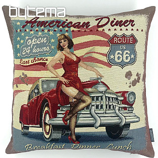 Poszewka na poduszkę z nadrukiem AMERICAN DINER Route 66