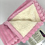koc z mikrofibry EXTRA SOFT SHEEP sztruks - różowy