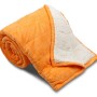 koc z mikrofibry EXTRA SOFT SHEEP ścieg pomarańczowy