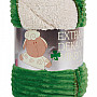 koc z mikrofibry EXTRA SOFT SHEEP sztruks - zielony
