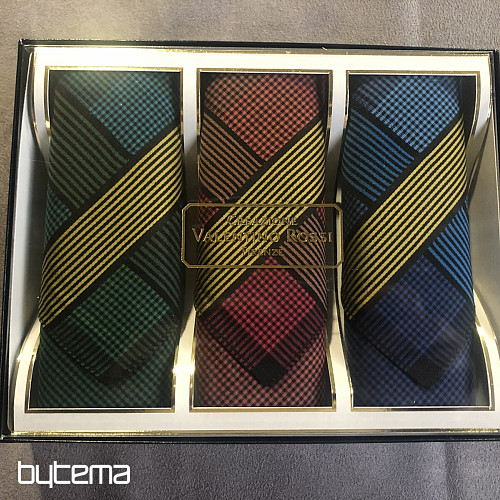 Chusteczki do nosa męskie - 3 szt. w pudełku - Ciemne