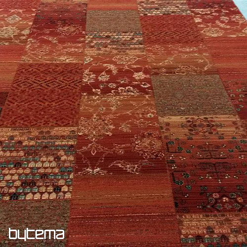 Luksusowe wełniane dywany ROYAL PATCHWORK czerwone