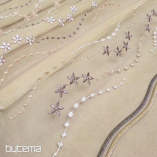 Witrażowa kurtyna - haftowana HF1189