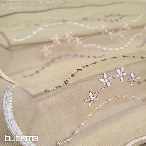 Witrażowa kurtyna - haftowana HF1189