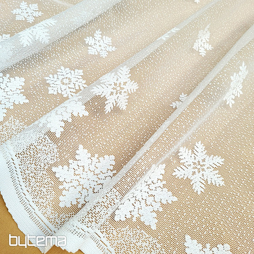 Zasłona żakardowa ŚWIĄTECZNA FLAKES II