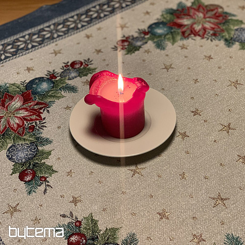 Świąteczne gobeliny obrusy i szaliki CHRISTMAS STAR II niebieskie