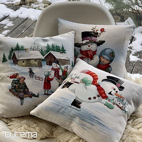 Gobelin bożonarodzeniowy BAŁWAŁ NA Łyżwach