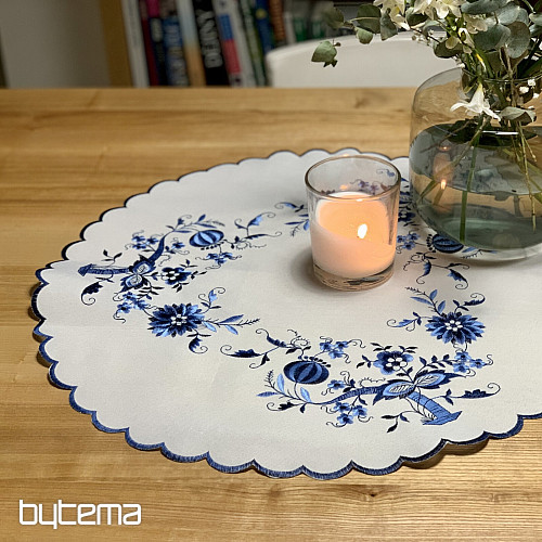 Obrusy haftowane CEBULA NIEBIESKO-BIAŁA