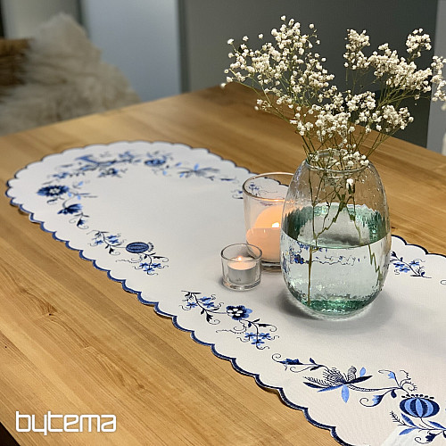 Obrusy haftowane CEBULA NIEBIESKO-BIAŁA