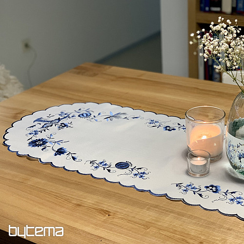 Obrusy haftowane CEBULA NIEBIESKO-BIAŁA