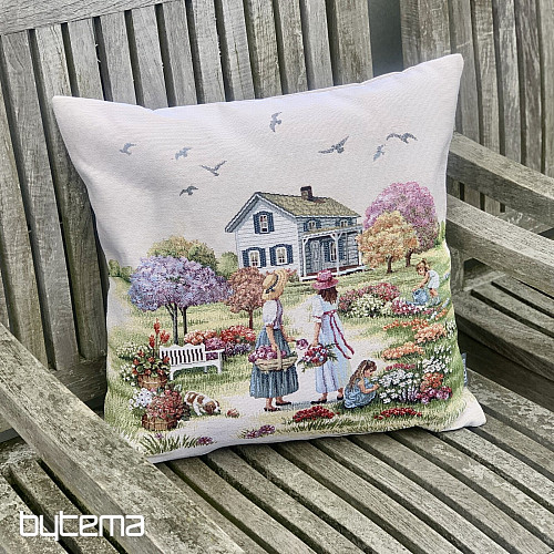 Gobelinowa poszewka na poduszkę OGRÓD RAJU