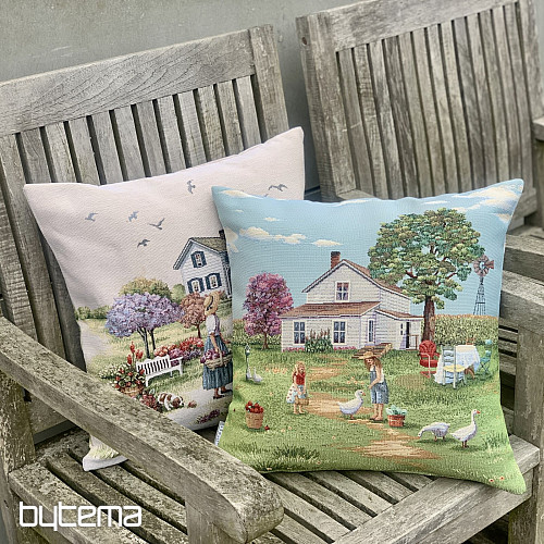 Gobelinowa poszewka na poduszkę OGRÓD RAJU