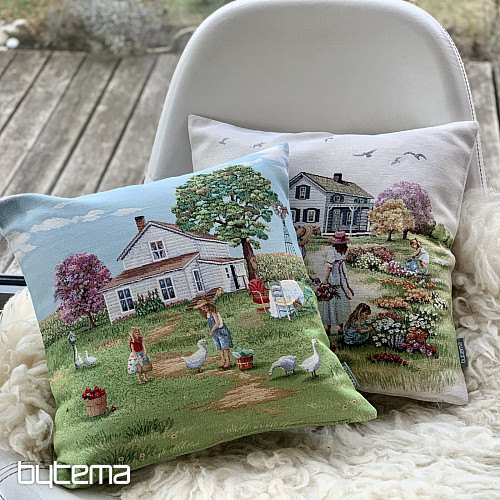 Gobelinowa poszewka na poduszkę OGRÓD RAJU