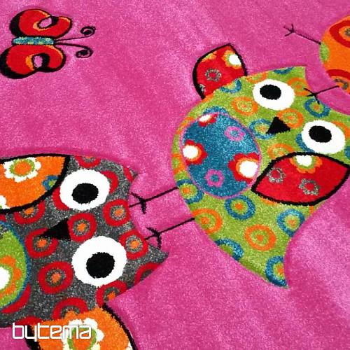 Dywan dziecięcy OWLS i SOWY różowy