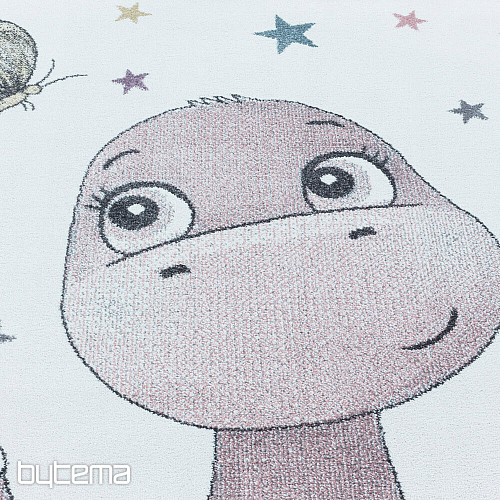 Luksusowy dywanik dziecięcy FUNNY RÓŻOWE DINOZAURY