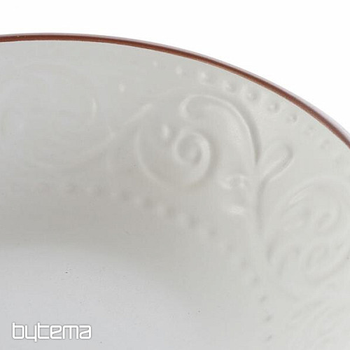 Talerz głęboki BIAŁY RELIEF 20,5x5cm biały