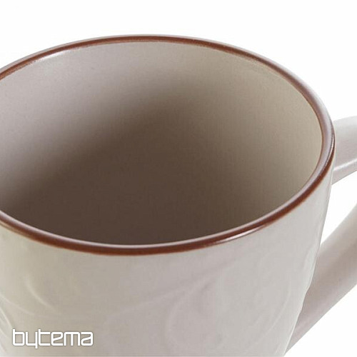 Kubek BEŻOWY RELIEF 325ml beżowy