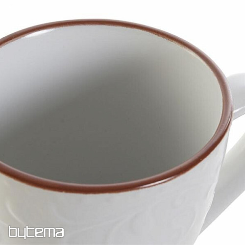 Kubek WHITE RELIEF 325ml biały
