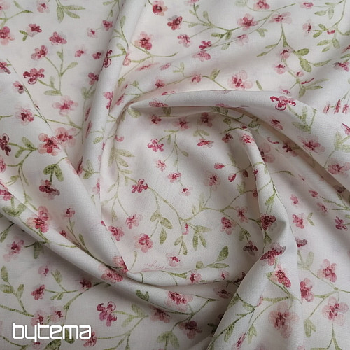 Tkanina bawełniana mini sakura w kolorze różowym