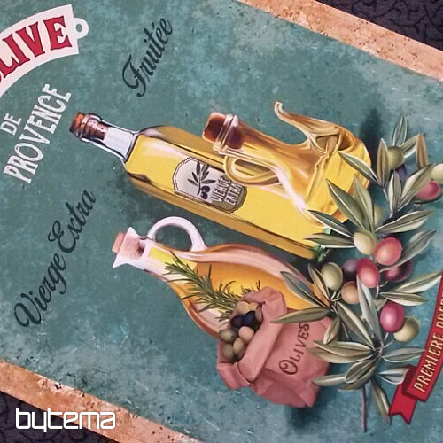 Zestaw upominkowy ściereczki i rękawiczki w drewnianym pudełku zapakowany w celofan - zielony