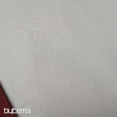 Tkanina do dekoracji świątecznych Mikołaj z lureksem biało-srebrna