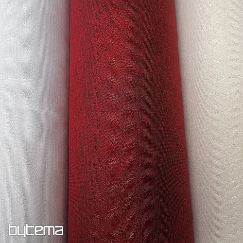 Tkanina do dekoracji świątecznych Mikołaj z lureksem biało-srebrna