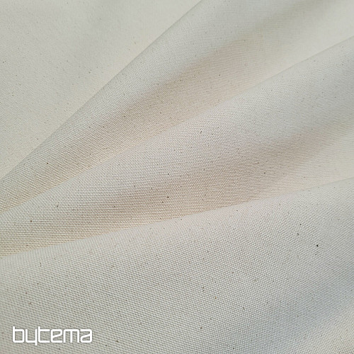 Tkanina bawełniana UNI SMETANA gruba bawełna 220g