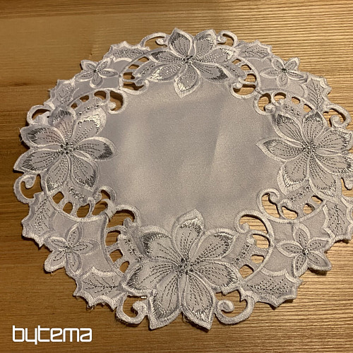 Haftowany obrus świąteczny Srebrna Gwiazda