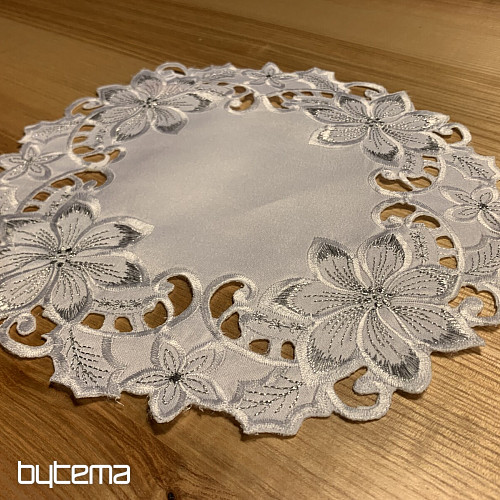 Haftowany obrus świąteczny Srebrna Gwiazda