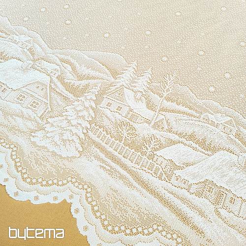 Firana żakardowa - KRAJOBRAZ ZIMOWY A383101