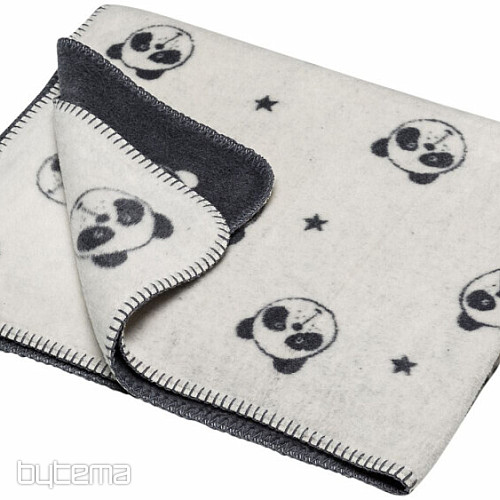 Kocyk dziecięcy PANDA 2212/60 kość słoniowa 75x100